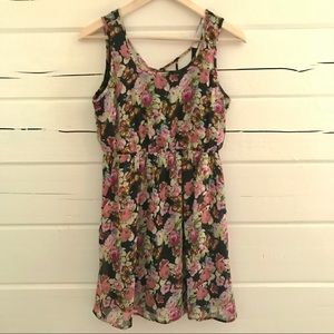 Floral Black Dress